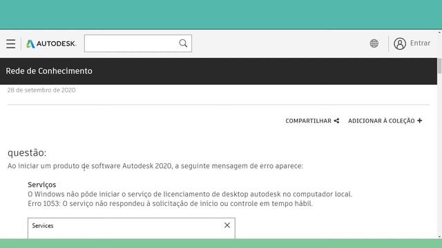 Erro 1053: O serviço não respondeu a solicitação de inicio ou controle em tempo hábil. Autodesk. смотреть онлайн