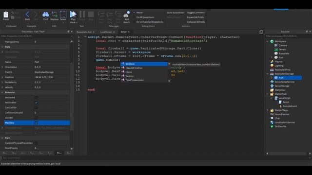How to script a Fire Ball | Roblox Scripting Tutorial смотреть онлайн