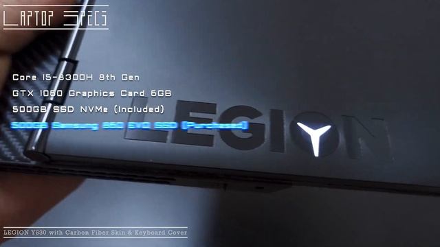 Lenovo Legion Y530 with Carbon Fiber Skin & Keyboard Cover (with additional accessories) смотреть онлайн