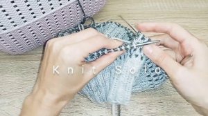 Ленивый жаккард по кругу. Вязание спицами. Простые узоры ленивым жаккардом. Knit Solo