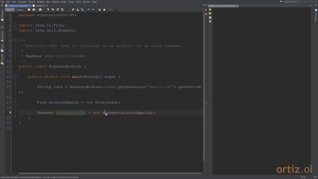 Java - Ejercicio 145: Leer el Contenido de un Archivo de Texto con la Clase Scanner смотреть онлайн