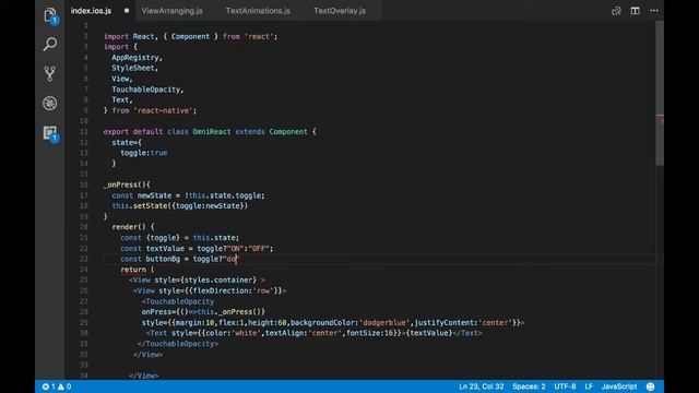 Simple Toggle Button - State - React Native смотреть онлайн