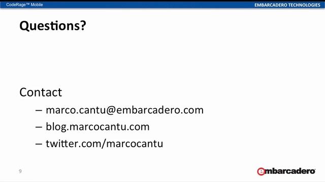2013-06-19-0730 Migrating Your Windows VCL Apps To iOS - Marco Cantu смотреть онлайн