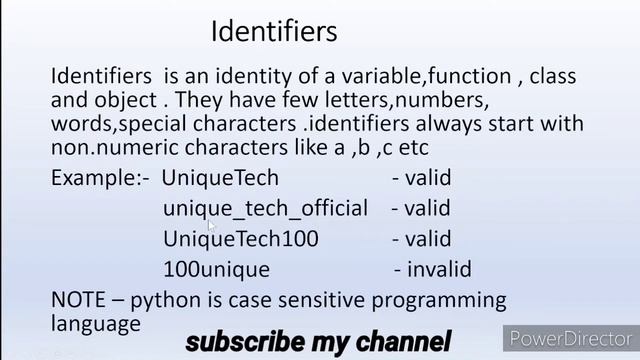 Python Tutorial For Beginners In Hindi || complete course || core python part - 3 || identifiers смотреть онлайн