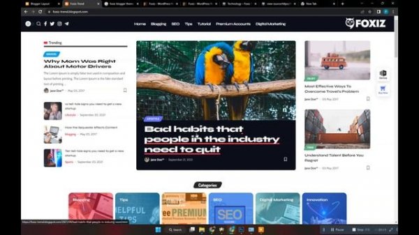 Foxiz Trend V1.0 - Newspaper News and Magazine Blogger Theme || By NiaDZGN