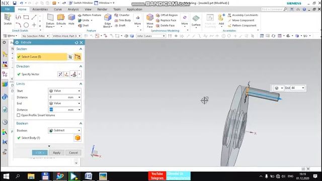 Siemens NX 11.0 dasturida Tishli g'ildirak cad / Siemens NX 11.0 cad Gear Wheel смотреть онлайн