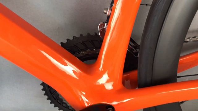 Disc frame 700*32C full carbon bicycle Custom painting TT X16 R7020 53cm orange 021c смотреть онлайн