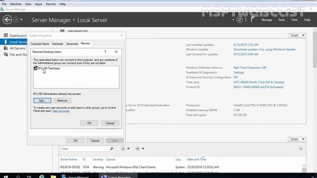 58. Enable Remote Desktop Protocol (RDP) on Windows Server 2019 смотреть онлайн
