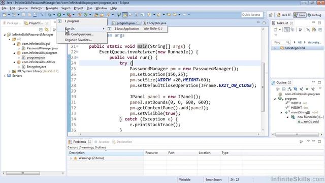 Eclipse Java IDE Tutorial | Running The Program смотреть онлайн