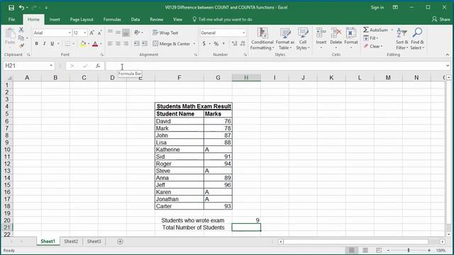 Difference between COUNT and COUNTA Functions in Excel 2016 смотреть онлайн