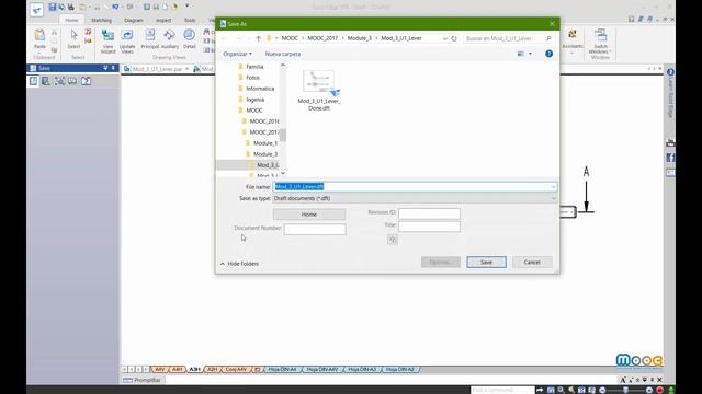 MOOC CAD Mod 5 U1 Lever Dft 1 смотреть онлайн