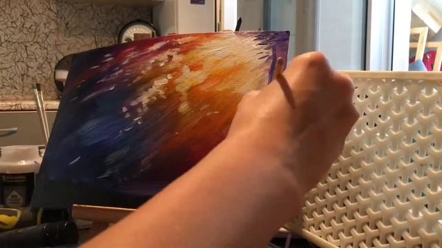 Рисуем с Юлей. Картина утро в лесу. смотреть онлайн