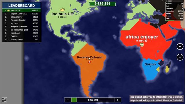 Conquering HUNDREDS of nations in the world battle royale! (Territorial.io) смотреть онлайн
