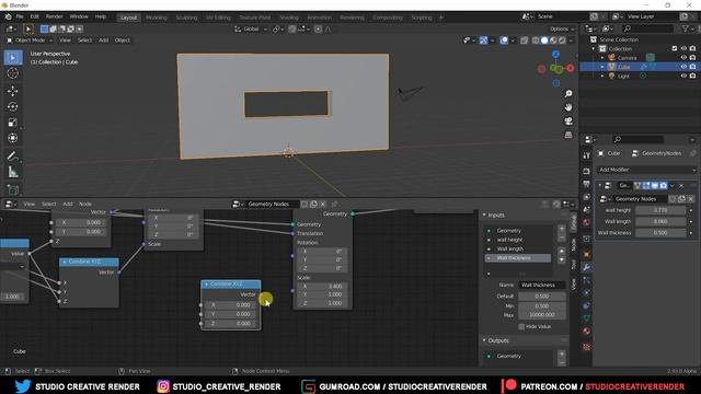 Procedural wall and window modelling with blender geometry node. Fully customized options (Part 1/2 смотреть онлайн