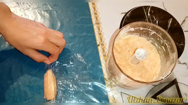 Куриные сосиски для детей. Балаларға арналған тауық етінен шұжық дайындаймыз. Қазақша рецепт. смотреть онлайн