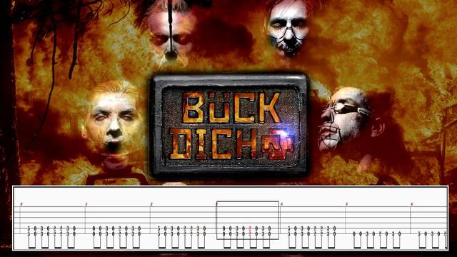 Rammstein Buck Dich guitar backing track with Tab смотреть онлайн