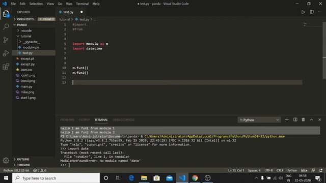 How to make own module, built in module, uses of import keyword. | python tutorial in Hindi #30 | смотреть онлайн