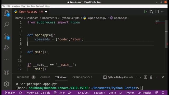 Python Script to Run Application (VS code , Atom etc.) - Python смотреть онлайн