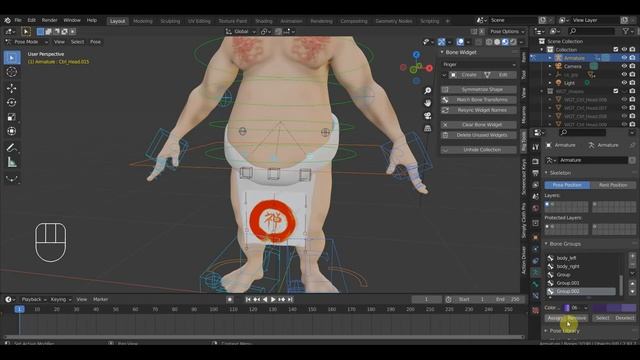 BLENDER 2.91 Сумоист для анимации смотреть онлайн