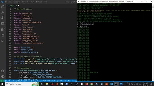 3 - Bluetooth (BT) client for ESP32 in ESP IDF environment scan смотреть онлайн