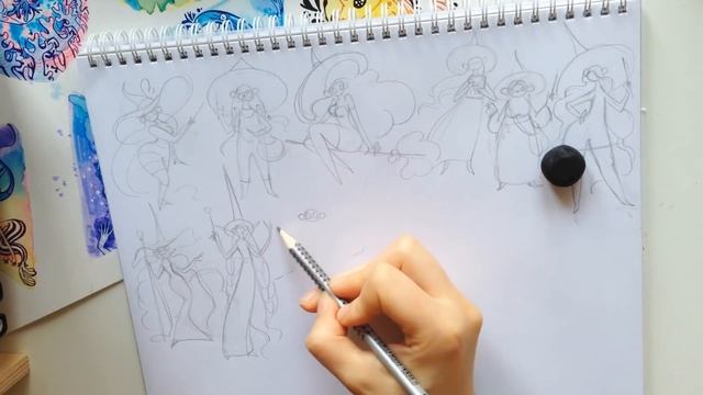 Море ведьмочек | Как и чем я рисую наброски смотреть онлайн