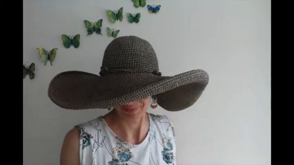 Wide brimmed straw hat