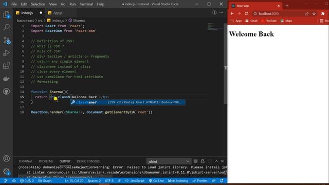 What is JSX and Rules in Reactjs In Hindi | JSX Explained | L5 | Web`tech | Bhavesh Sharma смотреть онлайн