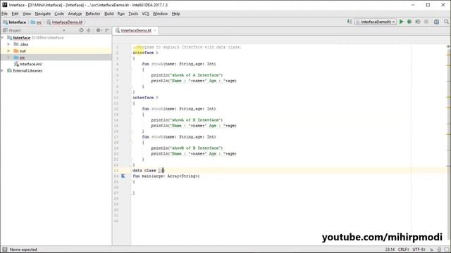 #169 Kotlin Tutorial | Interface with data class смотреть онлайн