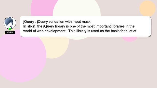 jQuery : jQuery validation with input mask смотреть онлайн