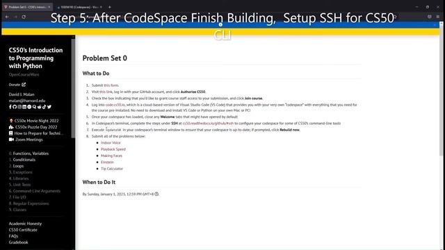 Harvard CS50 Python | How to setup environment for problem sets смотреть онлайн