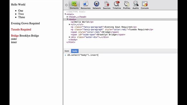 D3.js - Adding DOM Elements. D3.js v3 Tutorial смотреть онлайн