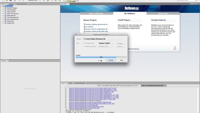 NetBeans 7.1 IDE: Using Inspect and Transform to JDK 7 смотреть онлайн