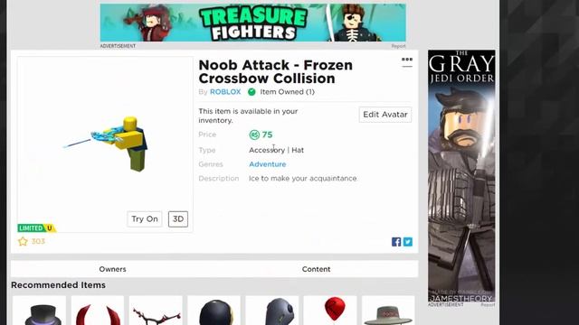 *NEW LIMITED* Noob Attack - Frozen Crossbow Collision | Roblox смотреть онлайн