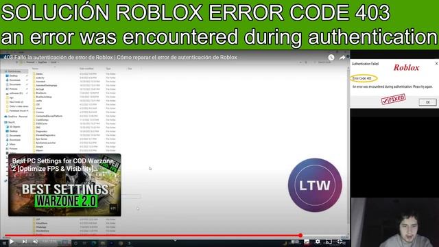 error code 403 roblox SOLUCION An error was encountered during authentication Please try again en смотреть онлайн