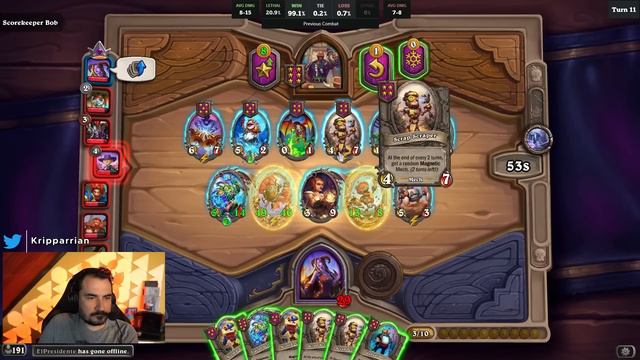 TAVERN 7 MECH + MURLOC COMBO?! - Hearthstone Battlegrounds смотреть онлайн