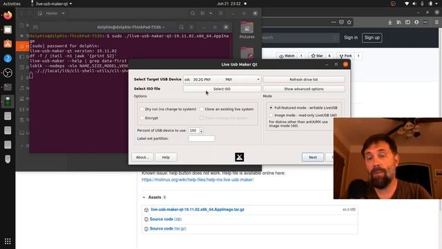 Make a MX/antiX live-usb from other linux distros with the live-usb-maker-qt appimage смотреть онлайн