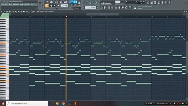 24kGoldn & Iann Dior - Mood (MIDI + FLP) (FL Studio Piano Tutorial / Cover) смотреть онлайн