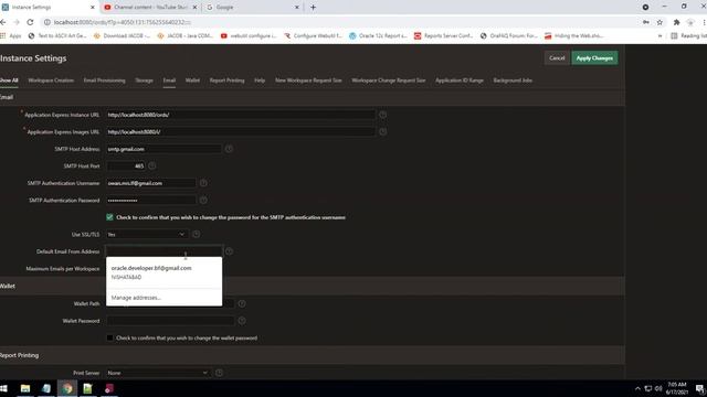 How to send email from gmail or any smtp server from Oracle Apex смотреть онлайн