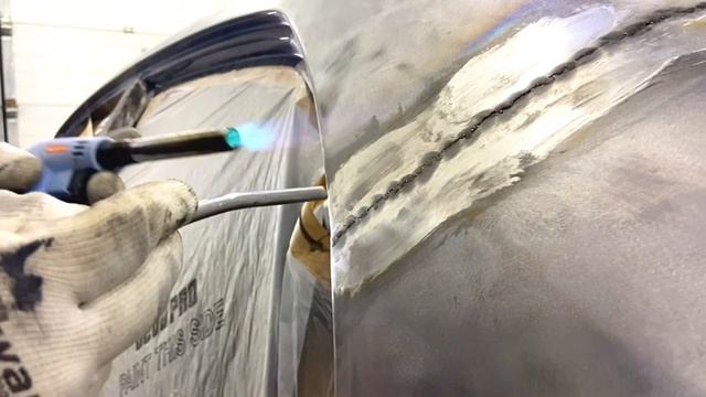 Шпатлевание оловом!!! Кузовной ремонт без шпаклевки смотреть онлайн