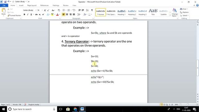 types of Operators in php смотреть онлайн