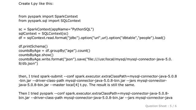 MySQL : pyspark mysql jdbc load An error occurred while calling o23.load No suitable driver смотреть онлайн