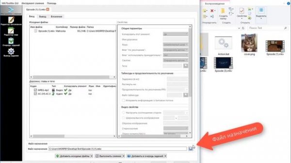 Пакетная обработка видео программой MKVToolNix