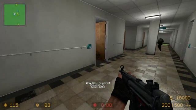 Counter Strike Source - Zombie Riot mod online gameplay on Hospital map смотреть онлайн
