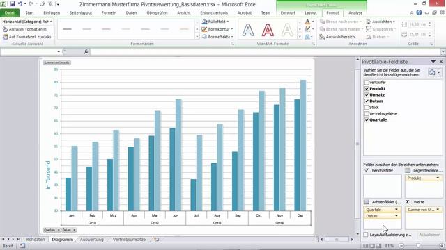 MS Excel Pivot-Komplettkurs: Modul 6.5 Weitere Ideen für Pivot Chart Styles - carinko.com смотреть онлайн