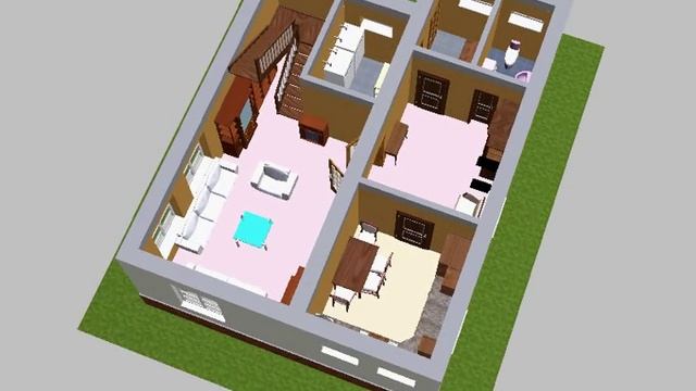 3D видео проект - дом с мансардой площадью 101 м2 смотреть онлайн