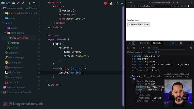 Curso gratuito Vue.js 3 INTRO #28 - Introdução a composition API Props e Emit смотреть онлайн