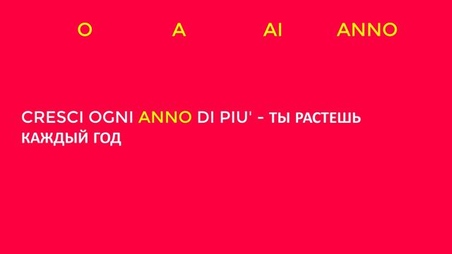 В чем разница между O A AI ANNO и HO HA HAI HANNO в Итальянском языке
