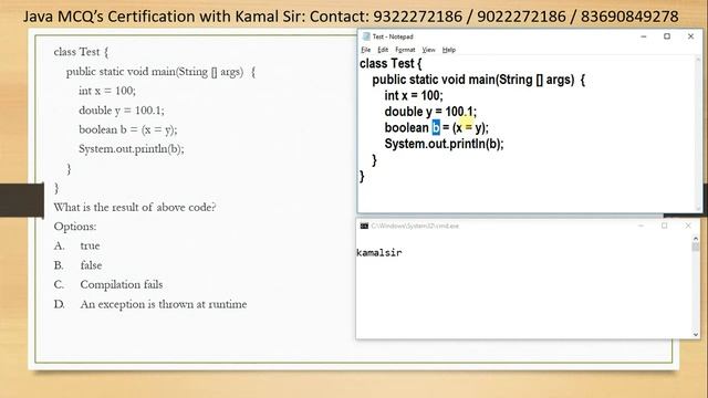 v3 operators - Java Certification - OCJA and OCJP Multiple Choice Questions смотреть онлайн