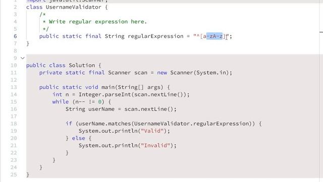#19 Hackerrank Valid Username Regular Expression Solution - Java 8_ Hackerrank Java смотреть онлайн