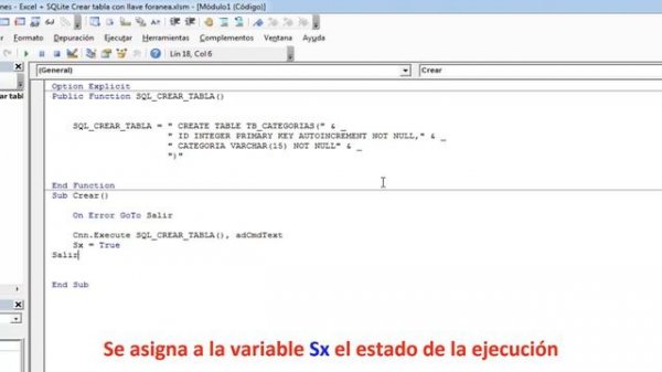 Excel + SQLite - CREATE TABLE FOREIGN KEY Cap. Nº 19